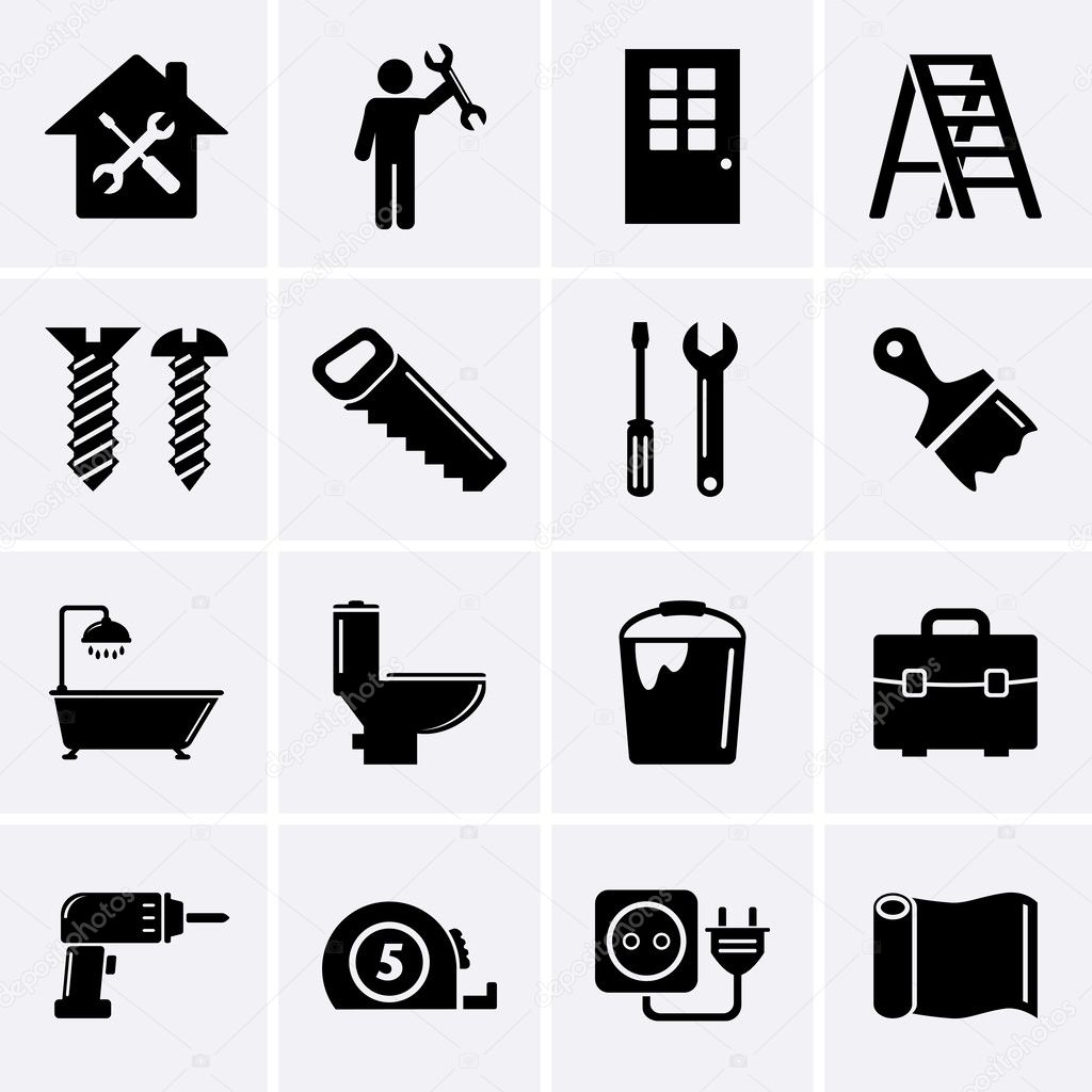 Home repair and tools icons