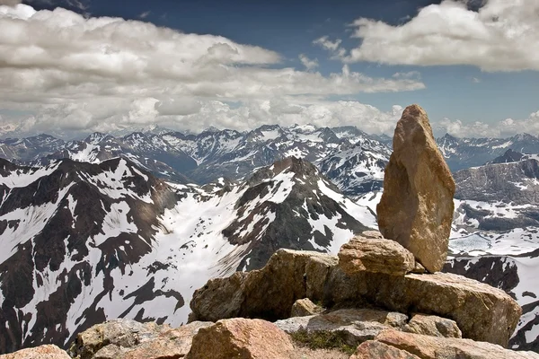 Vue Aérienne des Alpes Suisses en Été — Photo