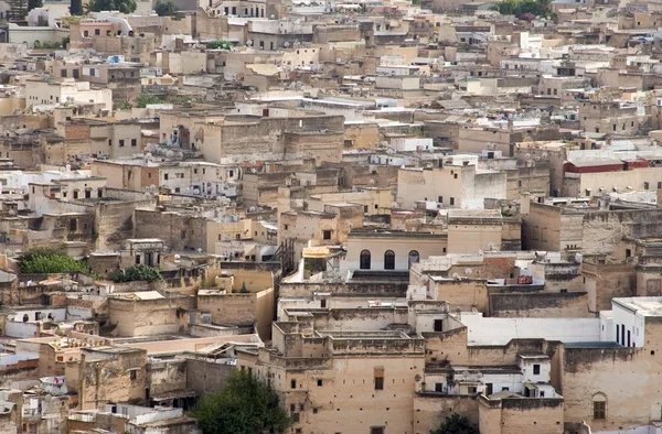 Aerial View of Fes el-Bali Quarter in Fes, Morocco — Stock Photo, Image