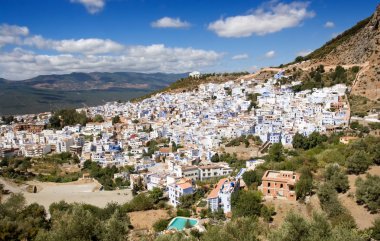 : Chefchaouen, morocco - panoramik görünüm