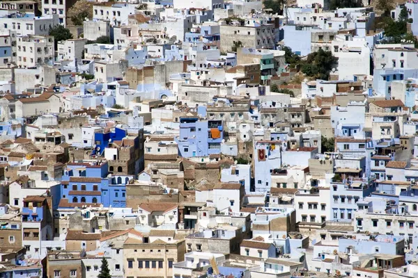 シャウエン モロッコ - メディナの航空写真 — ストック写真