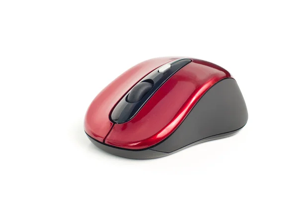 Red wireless mouse, isolated — Stock Photo, Image