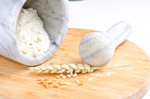 Meal in mortar — Stock Photo, Image