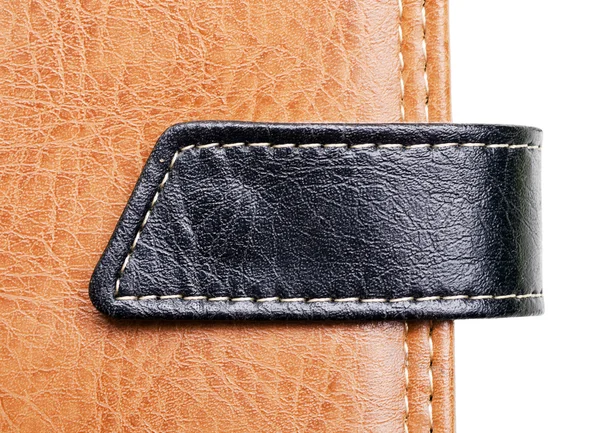 Black textured leather — Stock Photo, Image