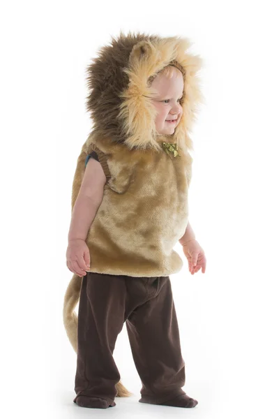 Chłopiec w strój lwa — Zdjęcie stockowe