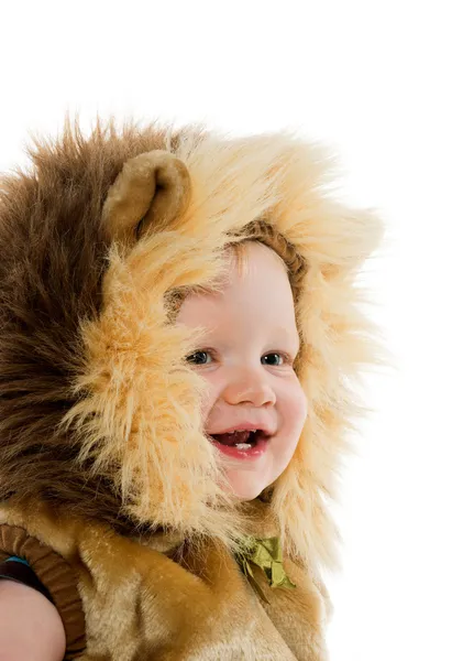 Boy in lion costume — Stock Photo, Image