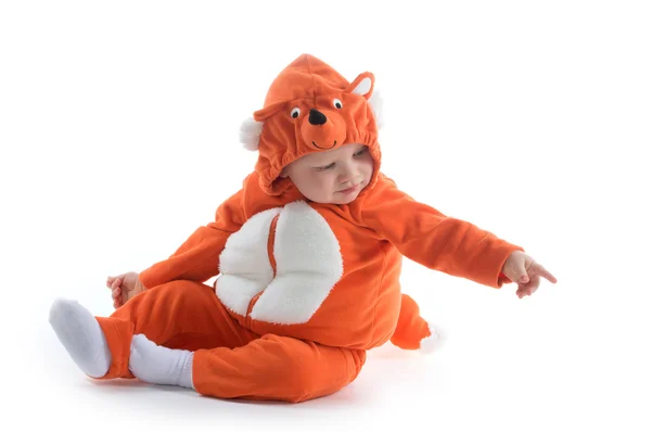 Boy in fox costume — Stock Photo, Image