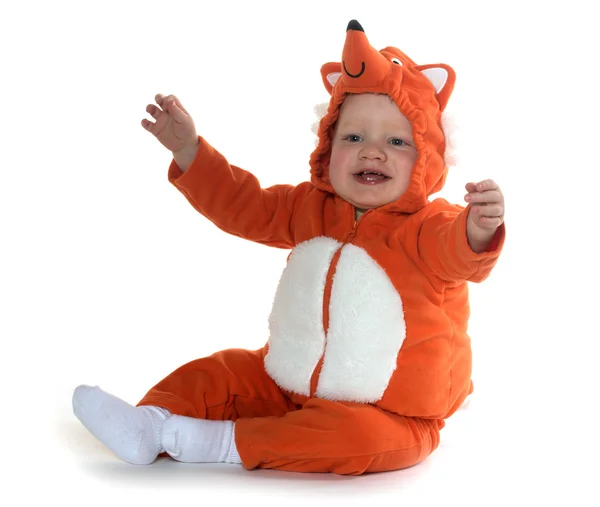 Boy in fox costume — Stock Photo, Image