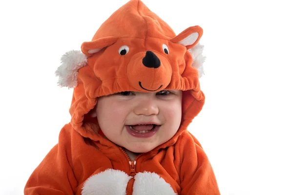 Boy in fox costume — Stock Photo, Image