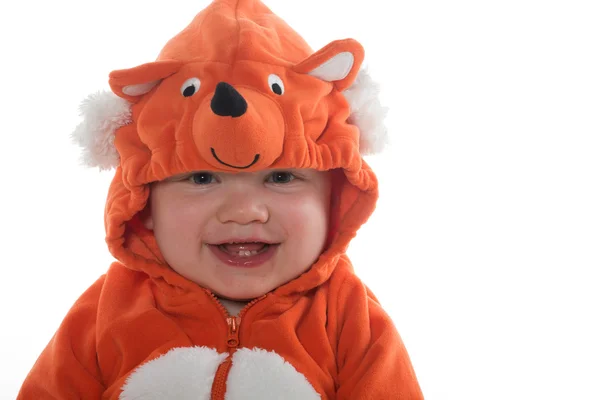 Boy in fox costume — Stock Photo, Image