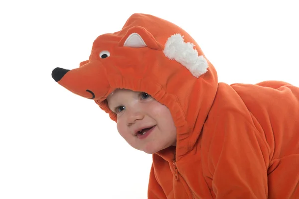 Boy in fox costume — Stock Photo, Image