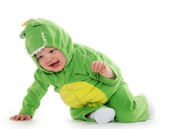 Pojke i dragon kostym — Stockfoto