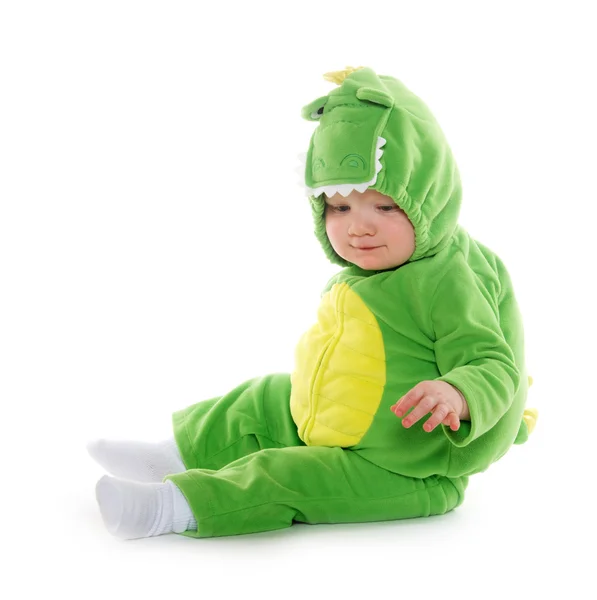 Baby boy in dragon costume — Stock Photo, Image