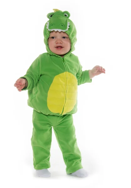 Baby boy in dragon costume — Stock Photo, Image