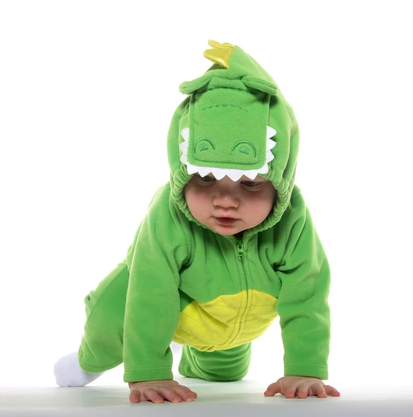 Baby boy in dragon costume — Stock Photo, Image