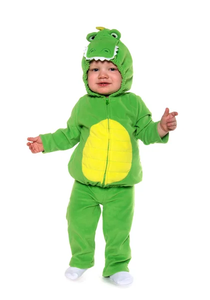 Baby boy in dragon costume — Stock Photo, Image