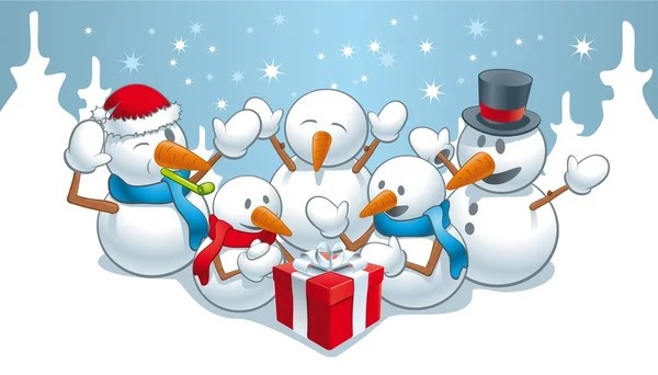 Gift voor snowmens — Stockvector
