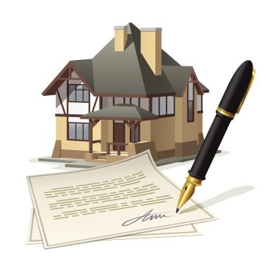 Paperwork at home clipart