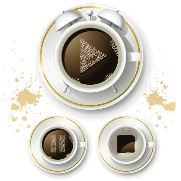 Conjunto de iconos para el café buen día — Vector de stock