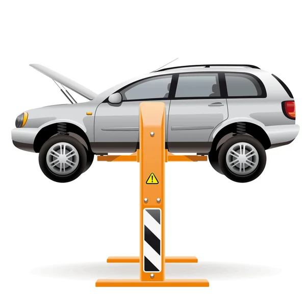 Repair car on a lift Royalty Free Stock Illustrations