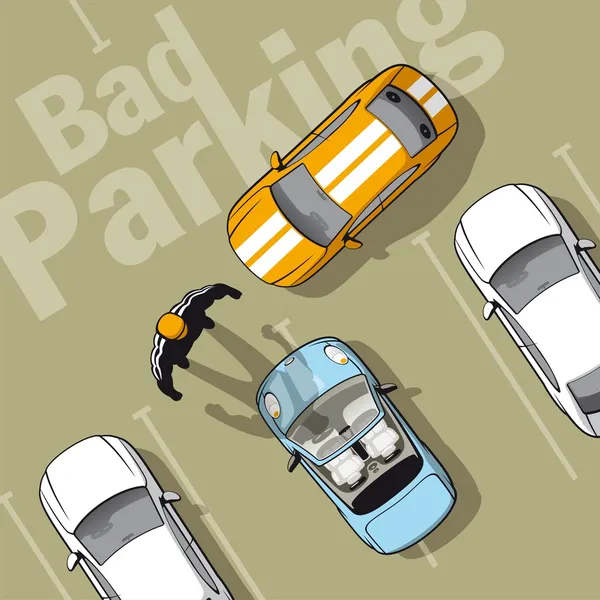 Mauvais parking — Image vectorielle