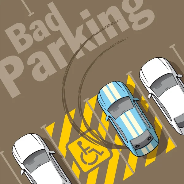 Mauvais parking — Image vectorielle