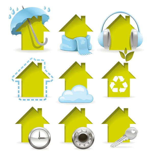 Iconos de vivienda Vector de stock