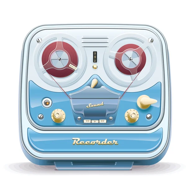 古いテープ レコーダー — ストックベクタ