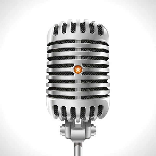 Old Microphone — Stock Vector