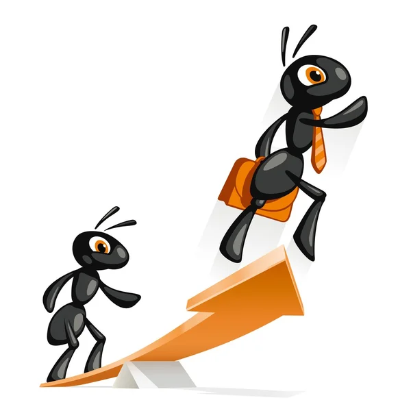 Ant Jump Up — Stock Vector