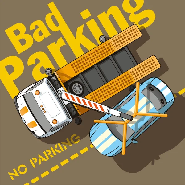 Slechte parkeren — Stockvector