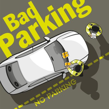 Bad parking clipart
