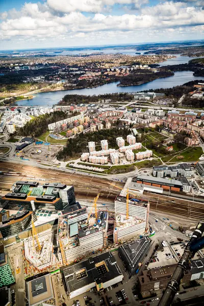 High Angel View Cityscape Stockholm Sweden — Stockfoto