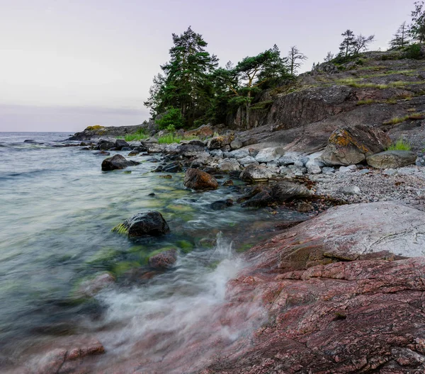 Scenic View Rocks Coastline — Fotografia de Stock