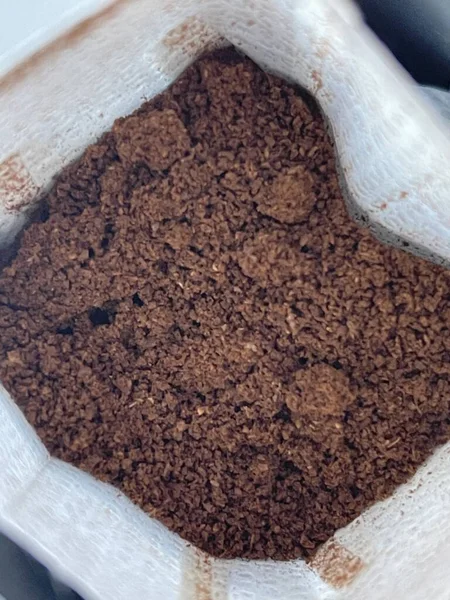 Close Aromatic Ground Coffee Drip Coffee Bag — Stock Photo, Image