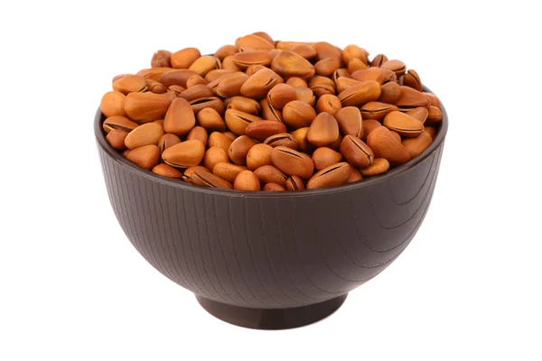 Fried pine nut in the bowl — Stock Photo, Image