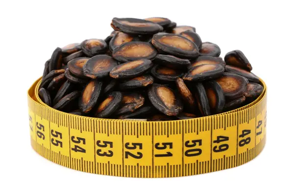 Fried pumpkin seed and meter — Stock Photo, Image