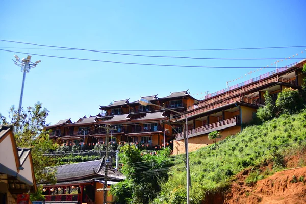 Cidade Asiática Com Arquitetura Tradicional — Fotografia de Stock