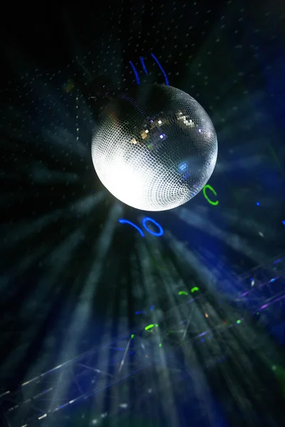 Glitter ball on dance floor — Stock Photo, Image