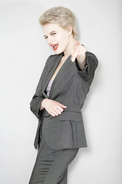 Woman in business suit — Stock Photo, Image