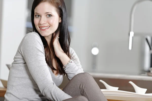 Frau macht Pause — Stockfoto