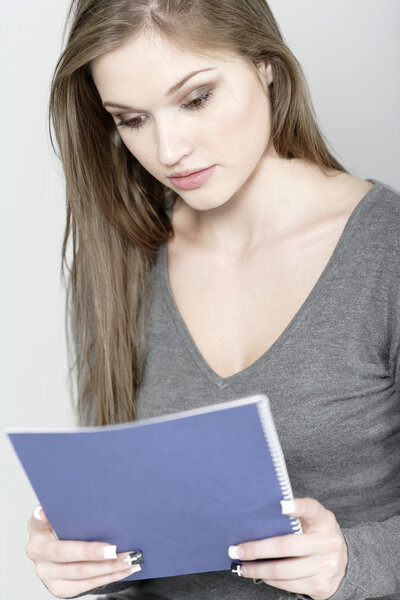 Woman with documents in her hand