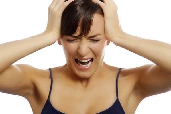 Woman screaming — Stock Photo, Image