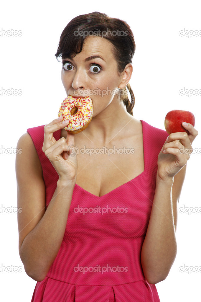 Woman choosing food