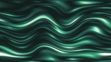 Yeşil dalgalı çizgiler yavaşça hareket ediyor