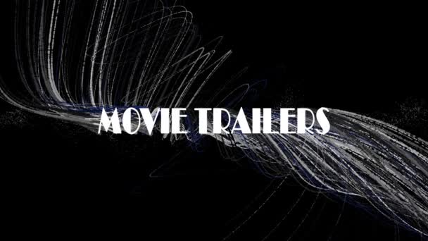 Streszczenie Tekstu Movie Trailers Koncepcja Przemysłu Filmowego — Wideo stockowe