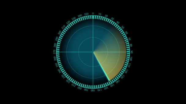 Tela Radar Militar Com Alvo Interface Hud Futurista — Vídeo de Stock