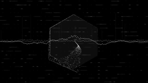 Dados Digitais Abstratos Estilo Matriz Binária Futurista Tamanho Aleatório Elemento — Vídeo de Stock