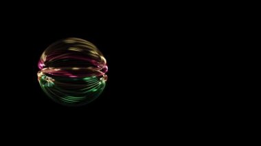 Renkli parlayan soyut dairesel video canlandırması