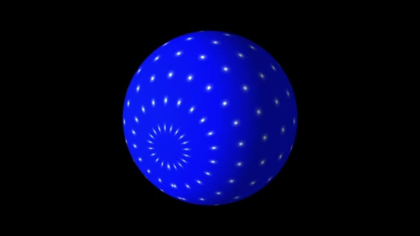 Dynamic Composition Sphere Dots Black Background — 비디오